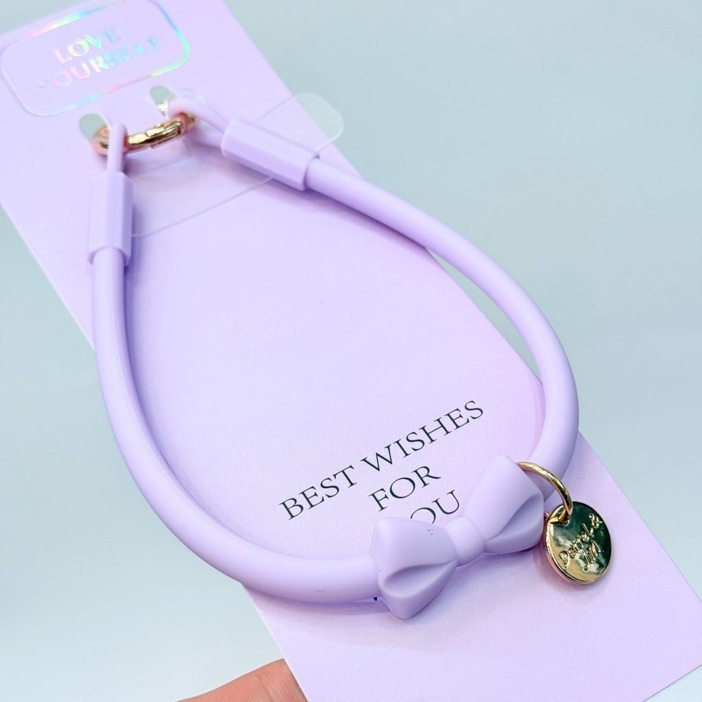 DÂY NƠ Silicone CHỐNG BẨN kèm charm