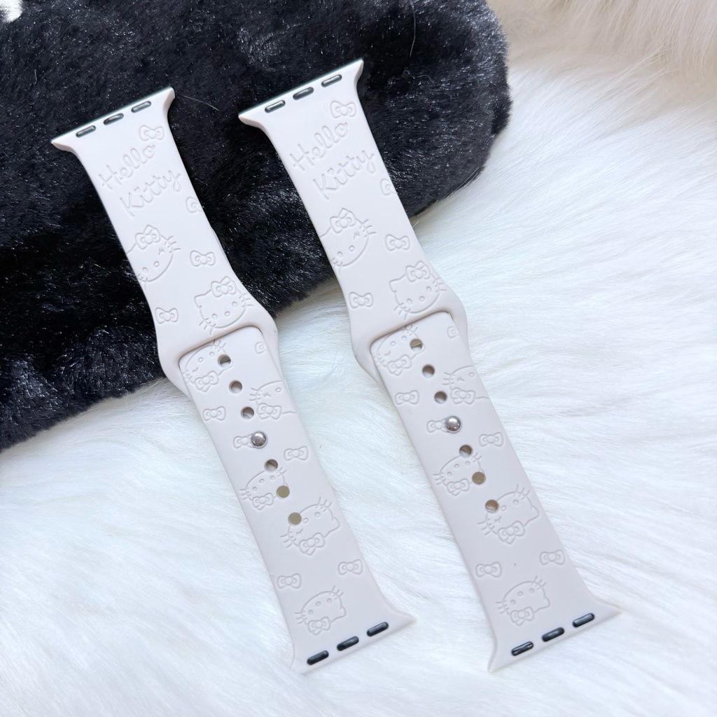 Dây Apple Watch Silicone Họa tiết HELLO KITTY chống bẩn
