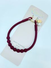 DÂY BI CHARM HOA Ngọc Trai Silicone CHỐNG BẨN kèm charm