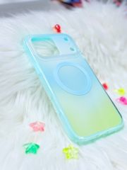 Case Ốp điện thoại iPhone Ombre Xanh Vàng Có Nút Control Magsafe iPhone 13/14/15/16/17Pro/Promax
