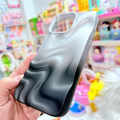 Case Ốp điện thoại iPhone Gợn Sóng Ombre Đen iPhone 13/14/15/16/Pro/Promax
