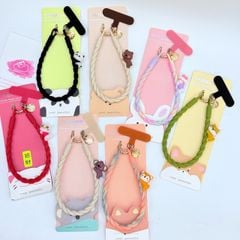 DÂY Xoắn Thú Cartoon Silicone Chất CHỐNG BẨN kèm charm nhiều màu sắc
