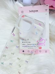 Case Ốp điện thoại iPhone Bling Bling Nơ nhiều màu kute viền camera lấp la lấp lánh iPhone 13/14/15/16/17Pro/Promax