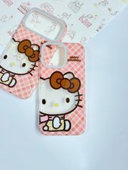 Case Ốp điện thoại iPhone Hello Kitty Happy Holidays Sọc Caro Case iPhone 12/13/14/15/16/17/Pro/Promax