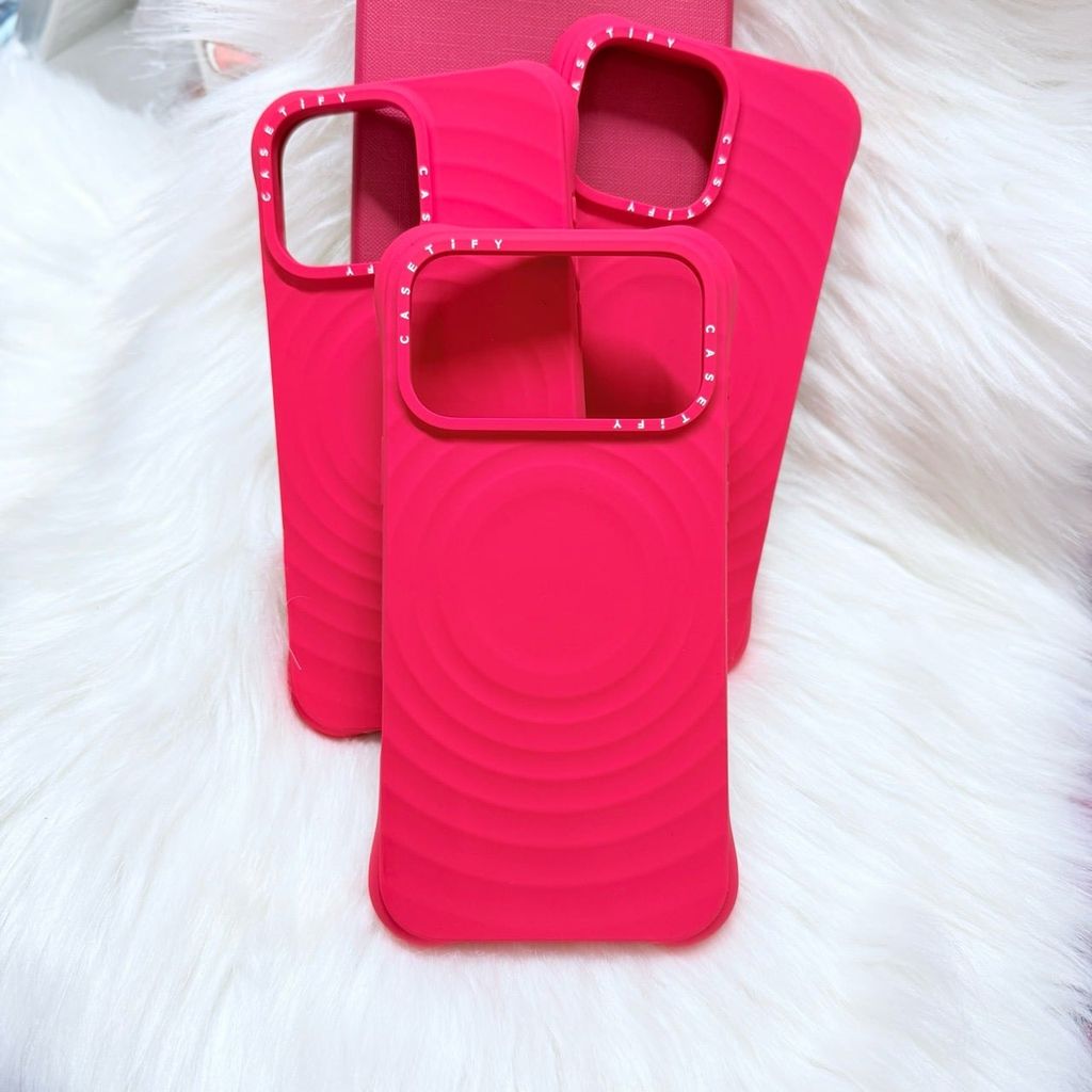 Case Ốp Điện thoại iPhone Casetify Ripple Case Đỏ Magsafe Basic iPhone 17/16/15Pro/Promax