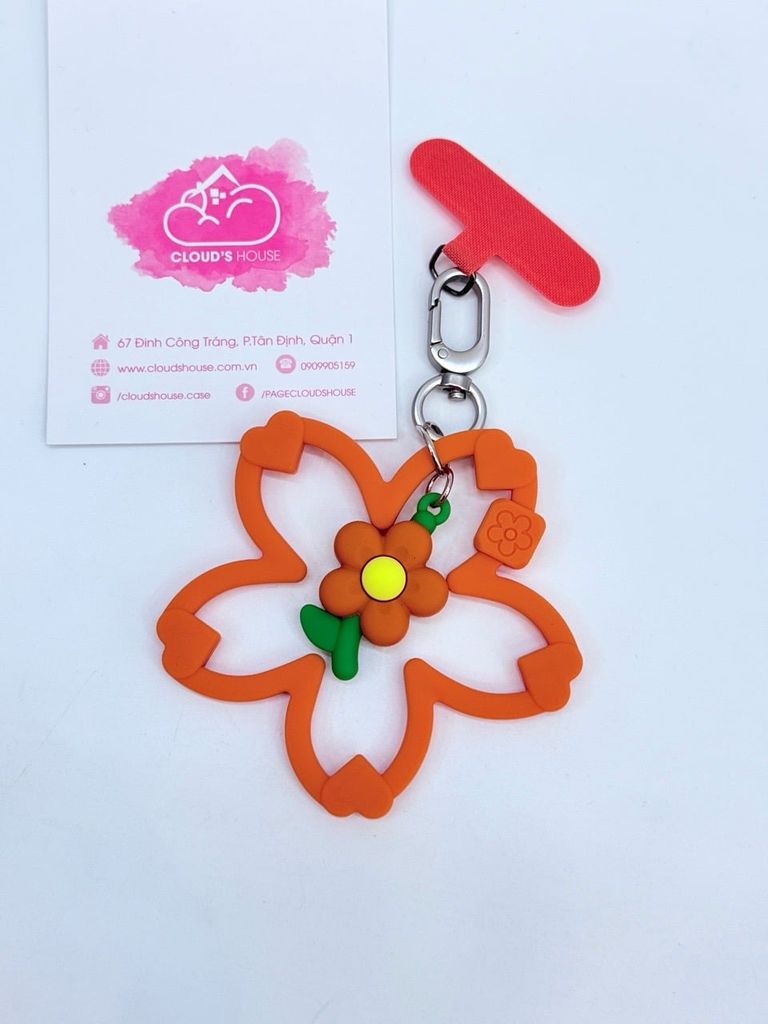 DÂY CHARM HOA Silicone R.E.P CaseTify CHỐNG BẨN kèm charm nhiều màu sắc