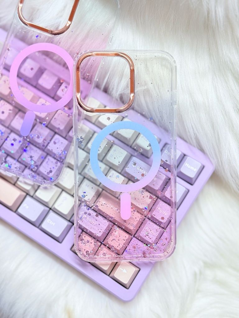 Case Ốp điện thoại iPhone Likgus Trong Ombre Nhiều Màu Bling Bling Magsafe iPhone 16/17/Promax