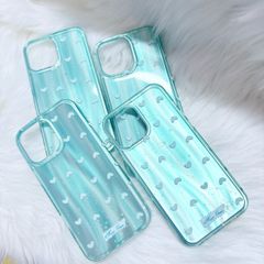 Case Ốp điện thoại iPhone Trái Tim Xanh (Blue Love) Hologram Bling Bling iPhone 13/14/15/16/Pro/Promax