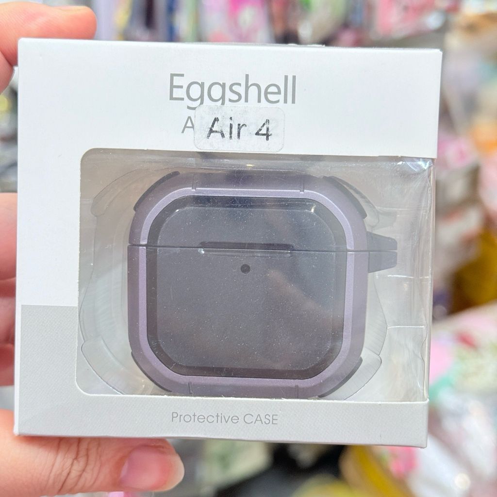 COVER AIRPOD 4 EGGSHELL PROTECTIVE CASE FORM TRÒN (NHIỀU MÀU)