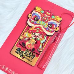 Magnet Trang Trí Tủ Lạnh Ông Thần Tài & Lân Tết (4 Mẫu)