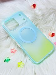 Case Ốp điện thoại iPhone Ombre Xanh Vàng Có Nút Control Magsafe iPhone 13/14/15/16/17Pro/Promax