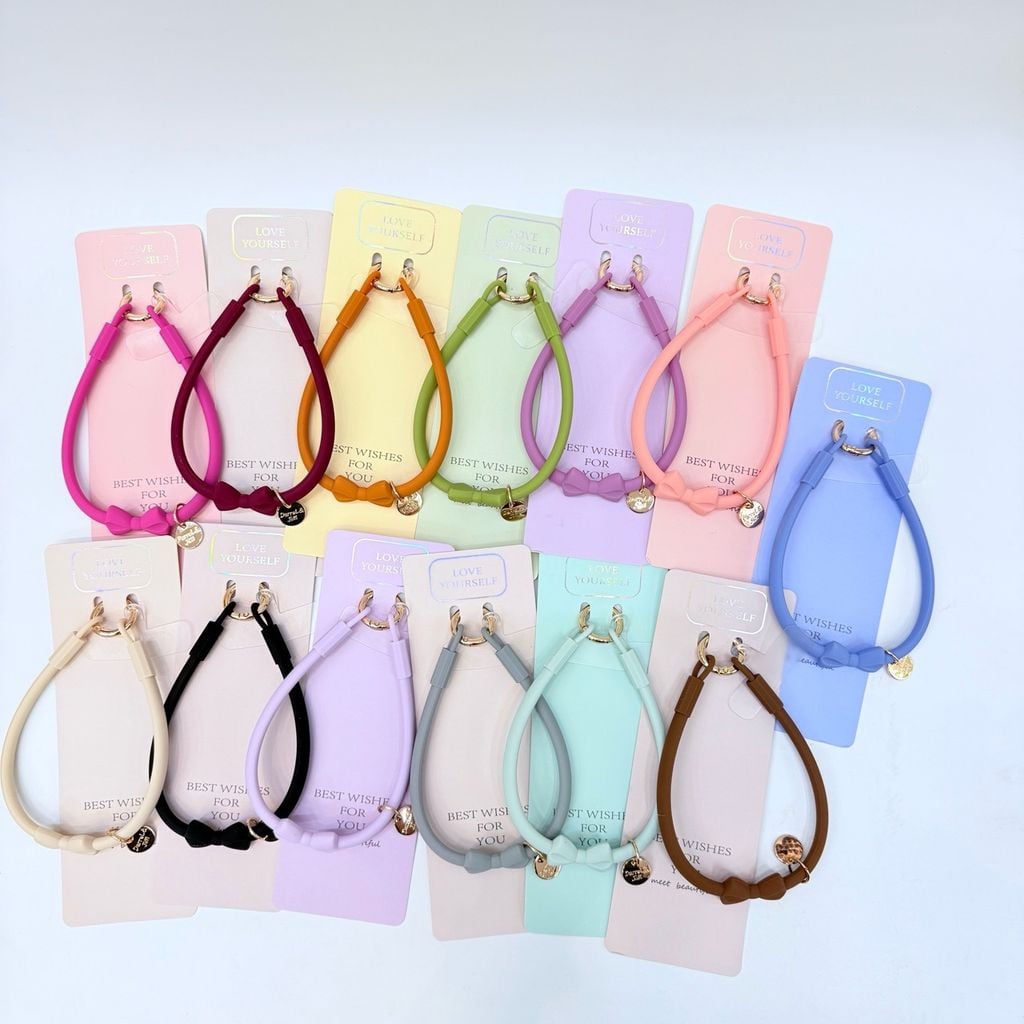 DÂY NƠ Silicone CHỐNG BẨN kèm charm