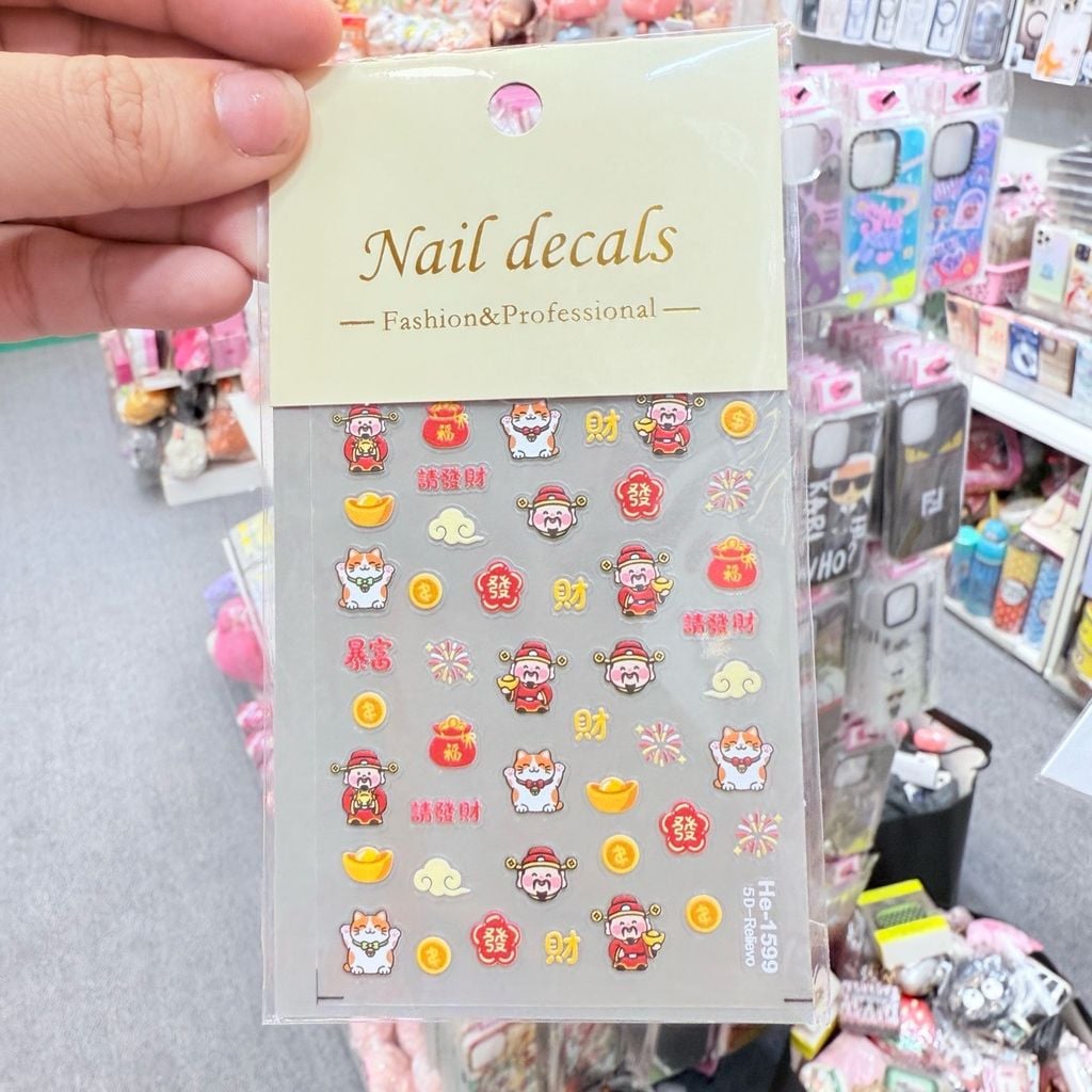 Sticker 5D Nổi Mini Nails/ Điện Thoại