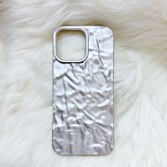 Case Ốp điện thoại iPhone Giả Vân Đá ÁNH MÀU BẠC iPhone 16/15/14/13/12/Pro/Promax