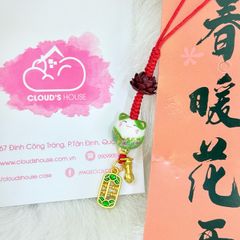 Móc Treo Điện Thoại Mèo Thần Tài Mèo Lớn Mèo Nhỏ – Phụ Kiện Trang Trí Nhiều Màu Kèm Hoa Sen & Charm