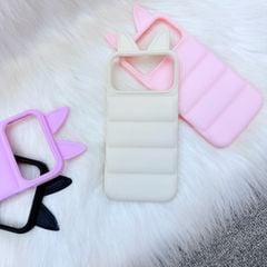 Case Ốp điện thoại iPhone phao Tai MÈO chất silicone iPhone 15/16/17Pro/Promax