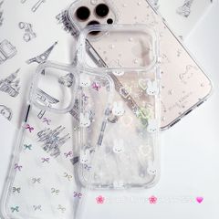 Case Ốp điện thoại iPhone Bling Bling ánh tim bé Thỏ kute viền camera lấp la lấp lánh iPhone 13/14/15/16/17Pro/Promax