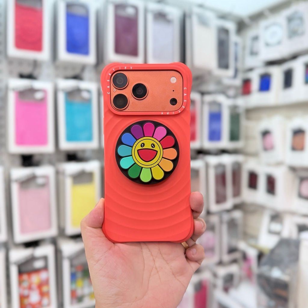 Case Ốp Điện thoại iPhone Casetify Ripple Case - Màu Cam Cháy Magsafe Basic iPhone 17/16/15Pro/Promax
