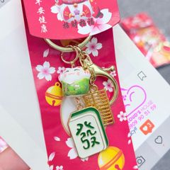 Móc Khóa Mèo Hoa Anh Đào Tết 2026