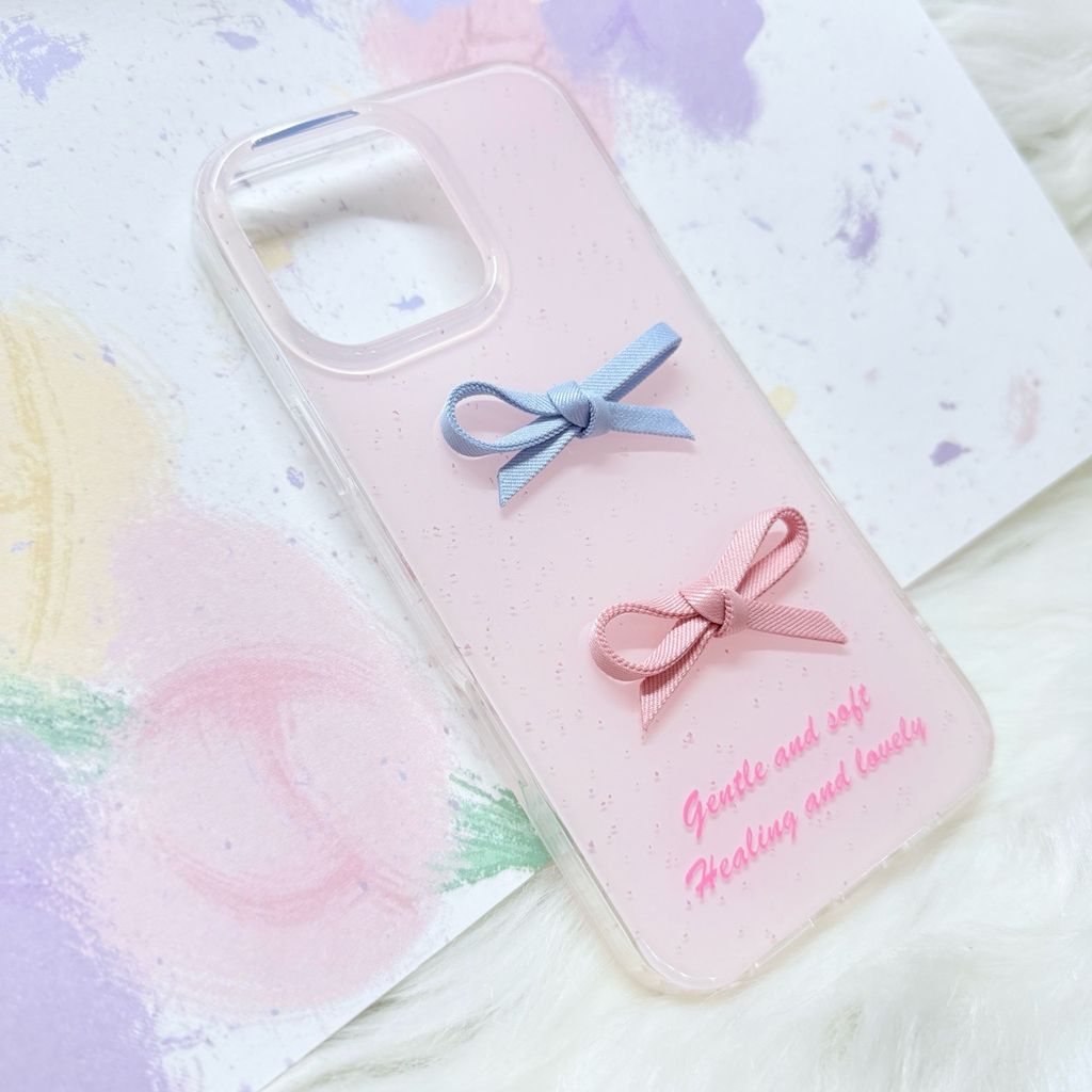 Case Ốp điện thoại iPhone Nơ Hồng nổi iPhone 12/13/14/15/16/Pro/Promax