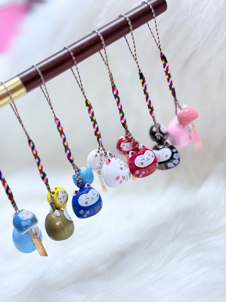 Móc Điện Thoại Mèo Lớn Mèo Nhỏ Móc Túi Phụ Kiện Đẹp nhiều màu (ánh hologram)