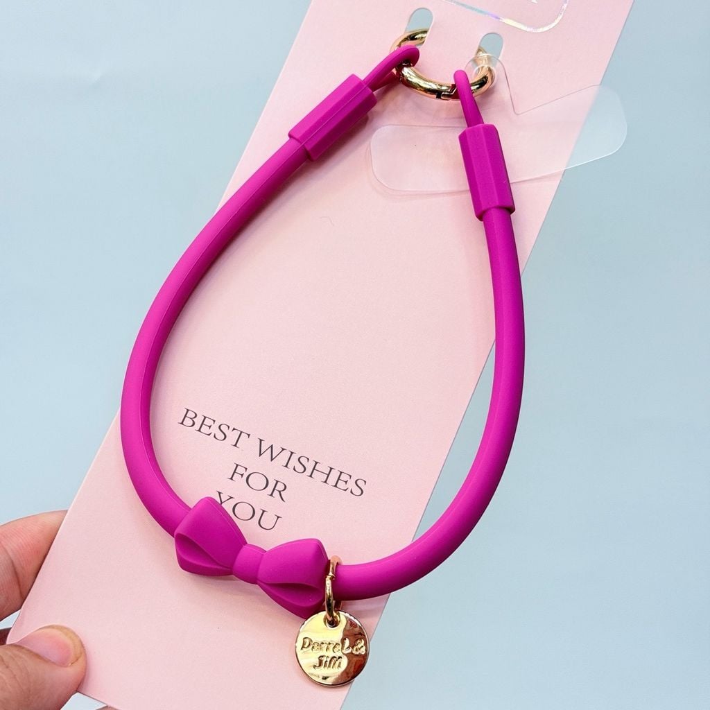 DÂY NƠ Silicone CHỐNG BẨN kèm charm