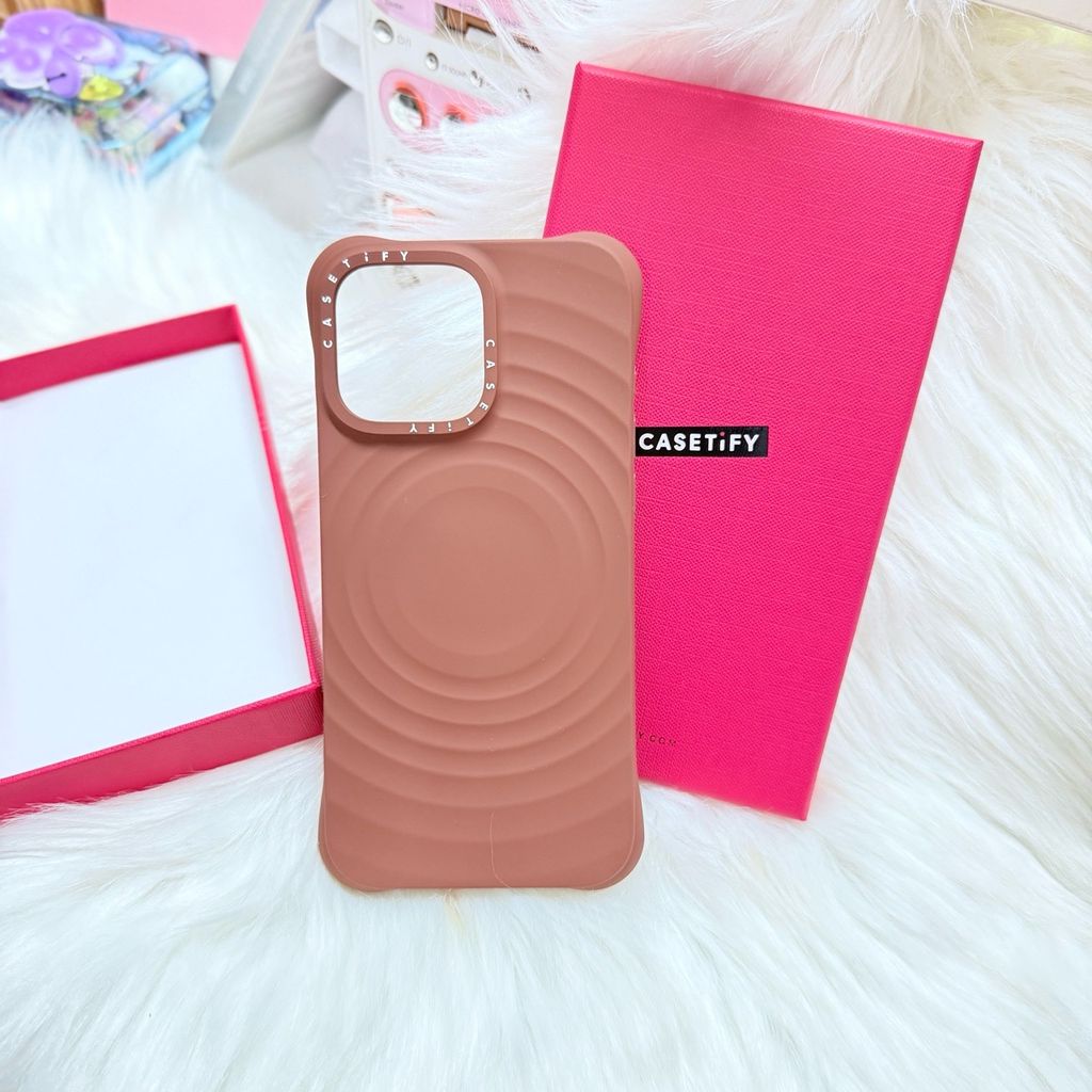 Case Ốp Điện thoại iPhone Casetify Ripple Case Nâu Đậm Magsafe Basic iPhone 17/16/15Pro/Promax