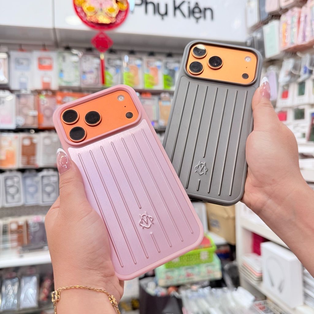 Case Ốp điện thoại iPhone Vân Vali RIMOWA Nhiều Màu Dòng iPhone 17 Promax