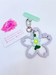 DÂY CHARM HOA Silicone R.E.P CaseTify CHỐNG BẨN kèm charm nhiều màu sắc