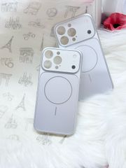 Case Ốp Điện thoại iPhone Nhám Màu Bạc Basic Bảo Vệ Camera Magsafe Basic iPhone 17/16/15Pro/Promax