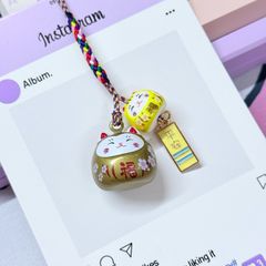 Móc Điện Thoại Mèo Lớn Mèo Nhỏ Móc Túi Phụ Kiện Đẹp nhiều màu (ánh hologram)