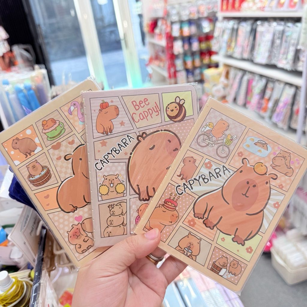 Sổ Tay - Sổ Lò Xo nhiều mẫu Capybara Dễ Thương Cho bé (ĐÀI LOAN)