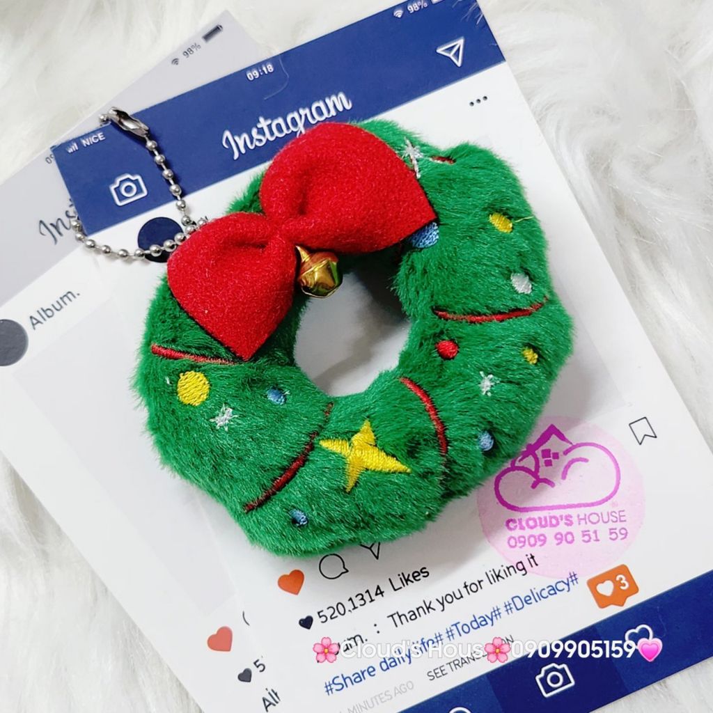 Móc Khóa Gấu Bông Giáng Sinh
