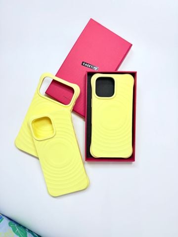 Case Ốp Điện thoại iPhone Casetify Ripple Case Màu Vàng Pastel Magsafe Basic iPhone 17/16/15Pro/Promax