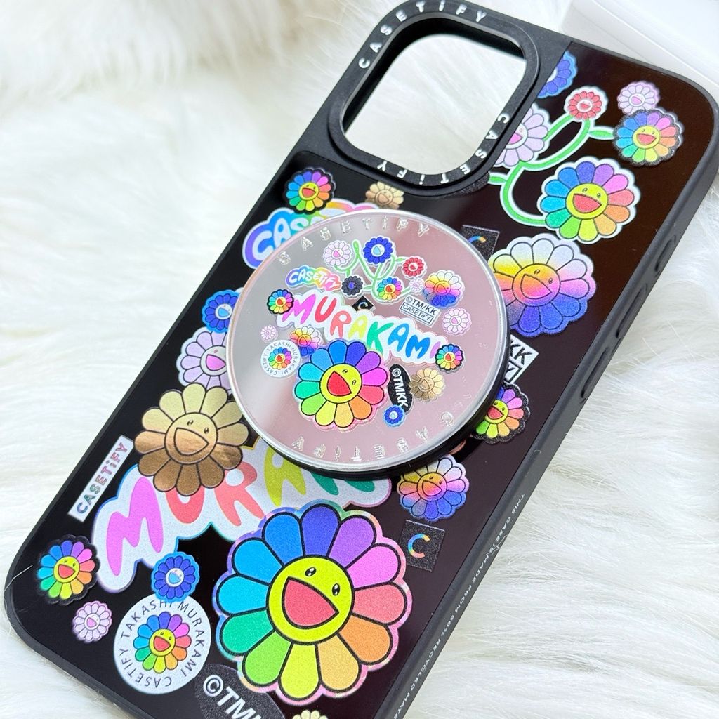 Case Ốp Điện thoại iPhone Hoa Cười & Sticker Nhiều Màu x Murakami Flower Mirror CaseTify iPhone 17/16/Promax