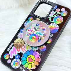 Case Ốp Điện thoại iPhone Hoa Cười & Sticker Nhiều Màu x Murakami Flower Mirror CaseTify iPhone 17/16/Promax
