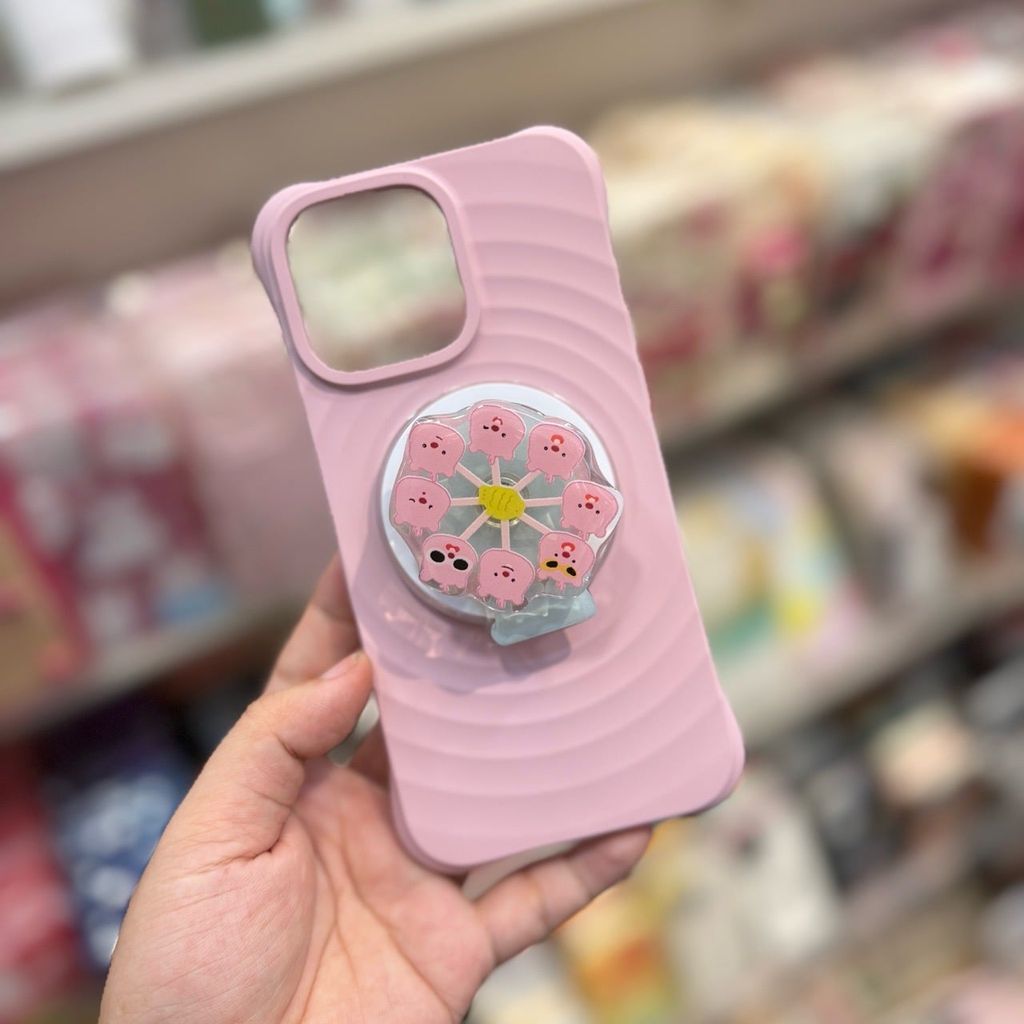 Case Ốp điện thoại iPhone Magsafe silicone Trơn 2 Màu Black - Pink Basic iPhone 13/14/15/16/Pro/Promax