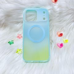 Case Ốp điện thoại iPhone Ombre Xanh Vàng Có Nút Control Magsafe iPhone 13/14/15/16/17Pro/Promax