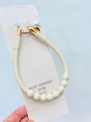 DÂY BI CHARM HOA Ngọc Trai Silicone CHỐNG BẨN kèm charm