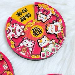 Magnet Tròn Trang Trí Tủ Lạnh Mèo - Thần Tài - Tết (3 Mẫu)