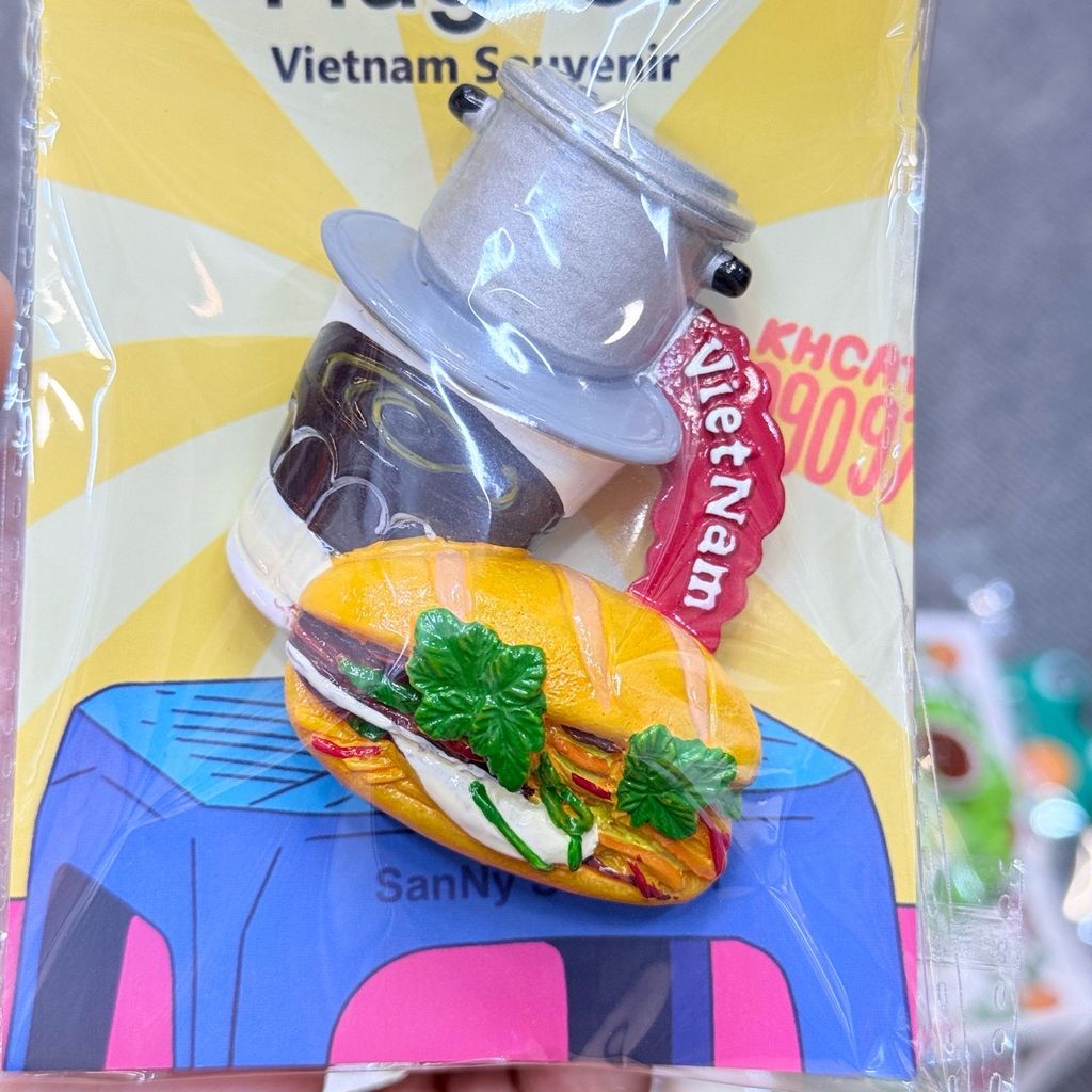 Nam Châm Gỗ 3D Trang Trí Tủ Lạnh Fridge Magnet - Món Ăn- Quà lưu niệm