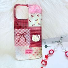 Case Ốp điện thoại iPhone Hello Kitty Hologram Bling Bling Icon nổi iPhone 13/14/15/16/17/Pro/Promax