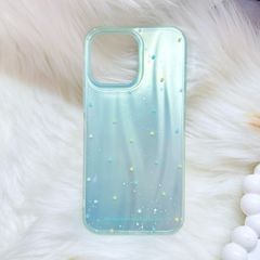 Case Ốp điện thoại iPhone Ngôi Sao Nền Xanh Hologram Bling Bling iPhone 13/14/15/16/Pro/Promax