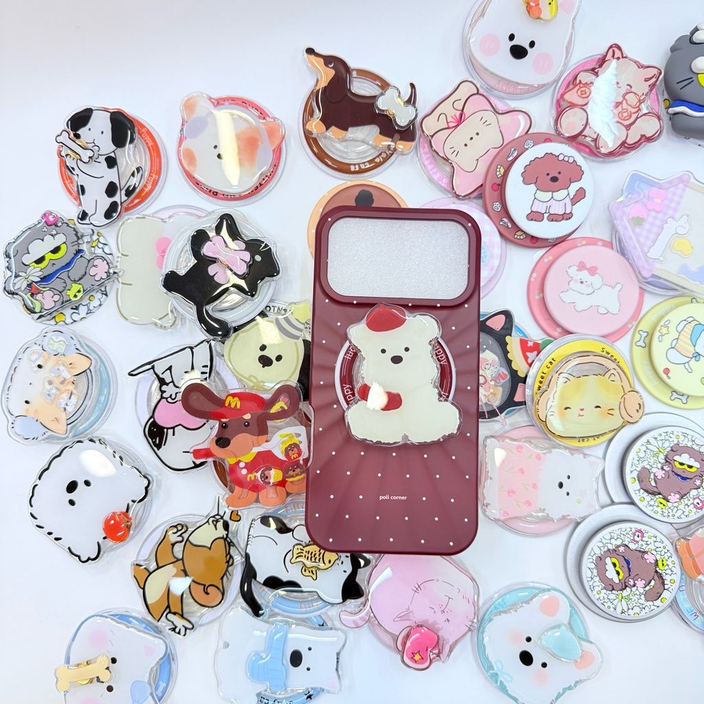 Case Ốp điện thoại iPhone Màu Đỏ Nâu Chấm Bi Poli Corner Magsafe Basic iPhone 17/16/15/14/13/12/Pro/Promax