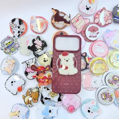 Case Ốp điện thoại iPhone Màu Đỏ Nâu Chấm Bi Poli Corner Magsafe Basic iPhone 17/16/15/14/13/12/Pro/Promax