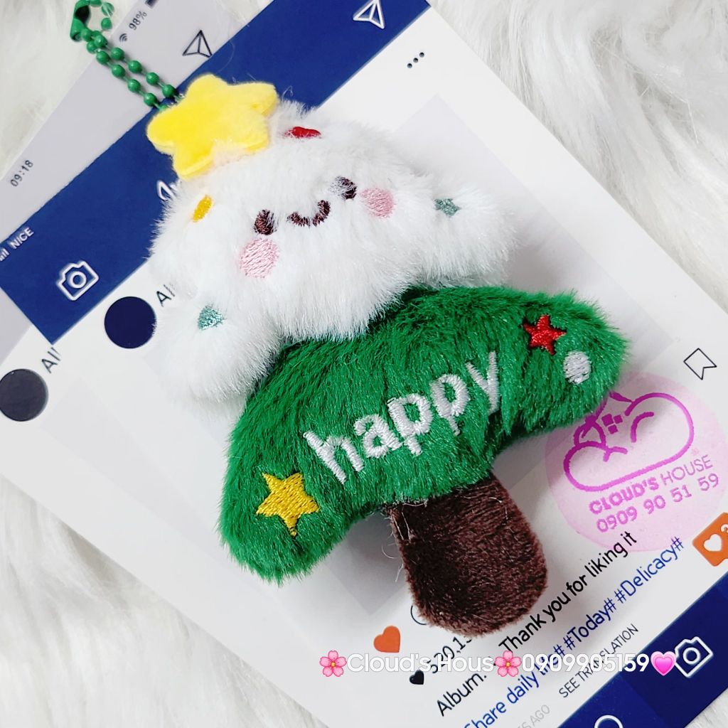 Móc Khóa Gấu Bông Giáng Sinh