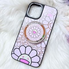 Case Ốp Điện thoại iPhone Hoa Cười Nền Hồng x Murakami Flower Mirror CaseTify iPhone 17/16/Promax