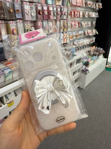 Case Ốp điện thoại iPhone chấm bi Lucky Magsafe Trắng Case iPhone 13/14/15/16/17/Pro/Promax