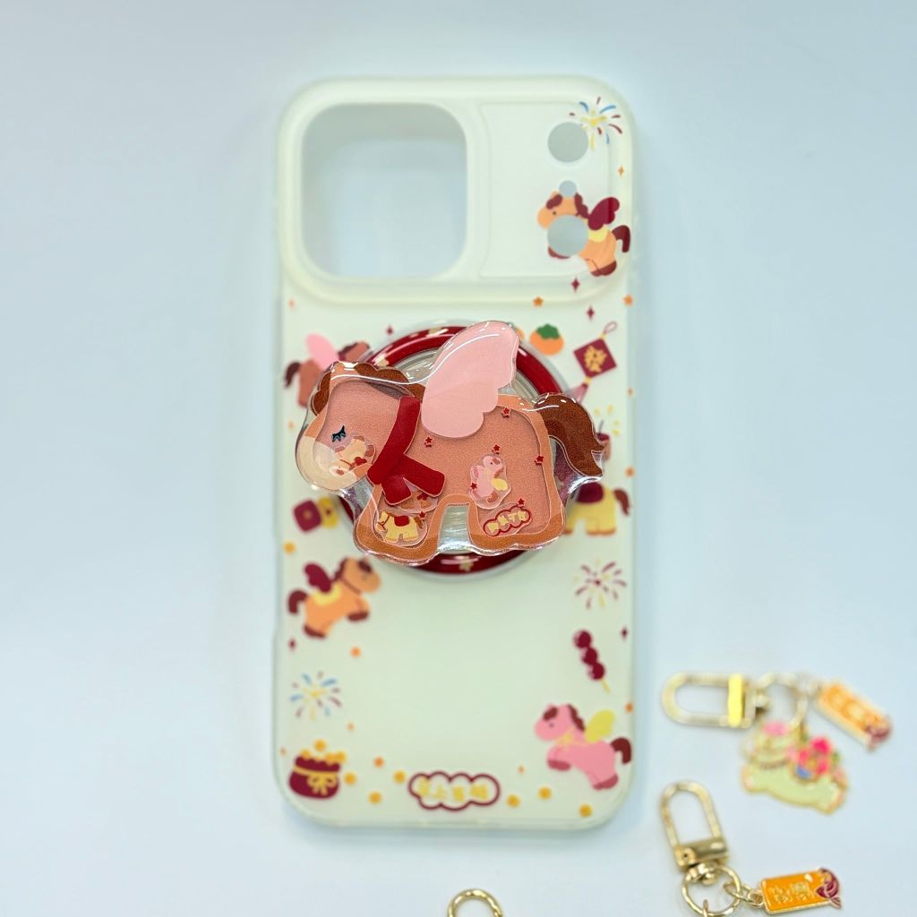 Case Ốp điện thoại iPhone Ngựa May Mắn, Tài Lộc Tết Nhám Magsafe iPhone 12/13/14/15/16/17Pro/Promax- TẾT