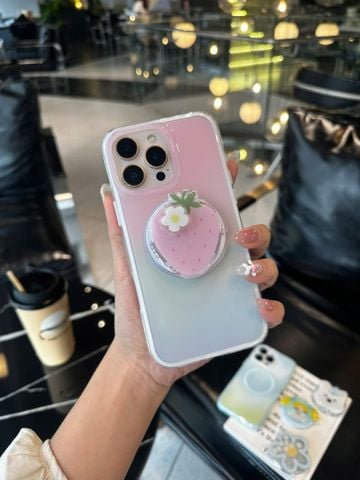 Case Ốp điện thoại iPhone Ombre Hồng Xanh Có Nút Control Magsafe iPhone 13/14/15/16/17Pro/Promax